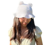 Sombrero de pescador de punto de calabaza para mujer, color a juego, tejido de ala ancha, sombrero de pescador para adultos, adolescentes, Halloween, pescador, sombreros de pescador de punto para