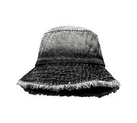 Sombrero de pescador de vaquero retro japonés para el gran alrededor del cubo, sombrero de platillo para hacer protector solar viejo y protector solar para la cara, sombrero pequeño sombrero de sol