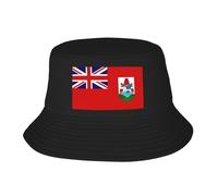 Sombrero De Pescador De Verano para Hombre Mujer Ligero Cómodo con Estampado De Bandera De Las Bermudas para Viajes A La Playa O Actividades Al Aire Libre Gorra Tipo Pescador Unisex con Protección UV
