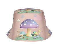 Sombrero de pescador estampado de escalera, sombrero de sol unisex plegable para hombres y mujeres, Spotty Mushroom Scene 6, One Size