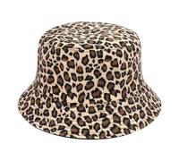 Sombrero de Pescador Estampado de Leopardo, Sombrero de Pesca Reversible, Sombrero de Sol de Verano, para Hombres y Mujeres, Vacaciones, Senderismo, Camping, Compras