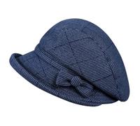 Sombrero de pescador informal para mujer para otoño e invierno, sombrero de pescador pequeño para hombre, azul marino, M