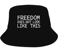 Sombrero De Pescador La Libertad No Se Ve Así Sombreros De Cubo Moda Bucket Hat Colores Gorro Pescador para Camping Excursionismo Pesca