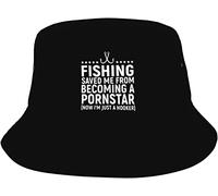 Sombrero De Pescador La Pesca Me Salvó De Ser Una Estrella Porno Bucket Hat Casual Sombreros De Cubo Cómodo Sombreros De Sol para Playa Caza Senderismo