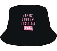 Sombrero De Pescador Las Chicas Sólo Quieren Tener Derechos Fundamentales Sombreros De Sol Casual Gorro Pescador Colores Bucket Hat para Pesca Verano Viaje