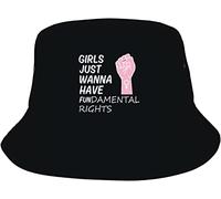 Sombrero De Pescador Las Chicas Sólo Quieren Tener Derechos Fundamentales Sombreros De Sol Moda Gorro Pescador Unisex Bucket Hat para Pesca Verano Caza