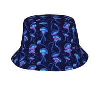 Sombrero De Pescador Medusas Bajo El Agua Impermeable Sombrero De Cubo Plegable Bucket Hat para Verano Un Paseo Aire Libre