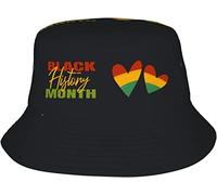 Sombrero De Pescador Mes De La Historia Negra 2023 Bucket Hat Unisex Sombreros De Cubo Cómodo Gorro Pescador para Caza Camping Pesca