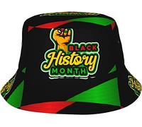 Sombrero De Pescador Mes De La Historia Negra 2023 Gorro Pescador Moda Sombreros De Cubo Unisex Bucket Hat para Pesca Excursionismo Verano