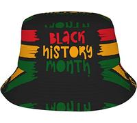 Sombrero De Pescador Mes De La Historia Negra 2023 Sombreros De Cubo Plegable Bucket Hat Unisex Gorro Pescador para Pesca Verano Senderismo