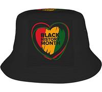 Sombrero De Pescador Mes De La Historia Negra 2023 Sombreros De Cubo Unisex Bucket Hat Cómodo Gorro Pescador para Viaje Senderismo Excursionismo