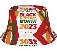 Sombrero De Pescador Mes De La Historia Negra 2023 Sombreros De Cubo Unisex Bucket Hat Plegable Gorro Pescador para Playa Caza Verano