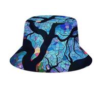 Sombrero de pescador para mujer, diseño abstracto de arte de los árboles, sombrero de pescador, sombreros de playa para hombre, sombrero de verano para protección