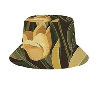 Sombrero de pescador para mujer, sombrero de pescador de arte amarillo, sombreros de playa para hombre, sombrero de verano para protección