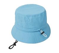 Sombrero de pescador para mujer, sombrero de sol para primavera, verano, color sólido, para playa, sombrero de lavabo para mujer, sombrero pequeño, azul, Talla única
