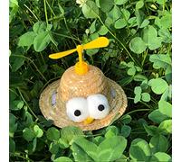 Sombrero de pescador para perros con protección solar para gatos, sombrero de paja tejido a mano con bambú y libélula para mascotas pequeñas, ropa para perros machos, niñas, perros pequeños y niños