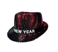 Sombrero de pescador Personalizar Sequins New Year's Jazz Hat Bucket Hat Fischer Hat Sonnenhut Hombre, rojo, Talla única
