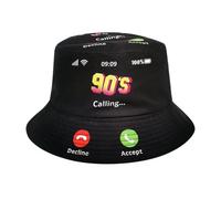 Sombrero de Pescador,Retro Estilo 80 90 Hip Hop Bucket Hat Unisex Reversible Moderno de Pesca Sombrero Plegable de Playa Rave Fiesta Accesorios para Sun Cap
