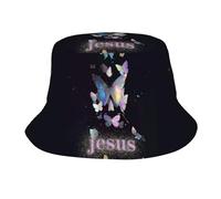Sombrero De Pescador Versículo del Cristianismo Jesús Bucket Hat Unisex Gorro Pescador Cómodo Sombrero De Cubo para Pescar Viajes Senderismo