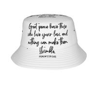 Sombrero De Pescador Versículo del Cristianismo Jesús Bucket Hat Unisex Sombrero De Cubo Plegable Gorro Pescador para Pescar Viajes Camping