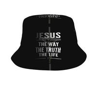 Sombrero De Pescador Versículo del Cristianismo Jesús Gorro Pescador Cómodo Sombrero De Cubo Unisex Bucket Hat para Viajes Senderismo Camping