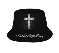 Sombrero De Pescador Versículo del Cristianismo Jesús Gorro Pescador Plegable Sombrero De Cubo Unisex Bucket Hat para Senderismo Pescar Camping