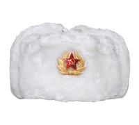 Russian Army Style Winter Cap Warm Trapper Hat Ear Flaps with Badge Black SIZE XS by Camo Outdoor