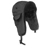 Sombrero de piloto de invierno (orejeras, piel), color negro, tamaño M