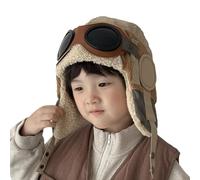 Sombrero de piloto para niños - Sombrero de felpa a prueba de viento para niñas - Gorro cálido de invierno para niños, niñas, niños, ciclismo, esquí, montañismo, paseo de perros