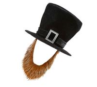 Sombrero de pirata con barba adjunta, accesorio de Halloween para adultos para fiestas temáticas y eventos de cosplay, 4 colores, sombrero pirata de tela ajustable