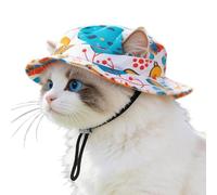 Sombrero de playa para mascotas | Visera con bloqueo de la luz solar con agujeros para las orejas | Sombrero de pescador para perros, para excursiones, , deportes, fotografía, disfraz