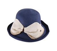 Sombrero de playa para mujer, sombreros de verano para mujer, amplio, bongrace, playa, gorra de sol, plegable, para pescador (azul marino)