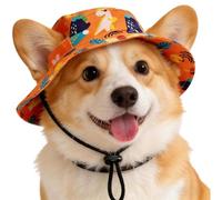Sombrero de playa para perro, antideslizante, ajustable, suministros para mascotas, sombrero de cubo para gatos con protector solar, para cachorros, cachorros, , playa, senderismo, camping