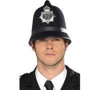 Sombrero De Policía Smiffys London Bobby Tradicional Negro De Fieltro