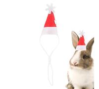 Sombrero de pollo para mascotas de Navidad, disfraz de Guinea de Navidad, sombrero de Papá Noel, suave y pequeño hámster, Papá Noel para chinchilla, , barbudo