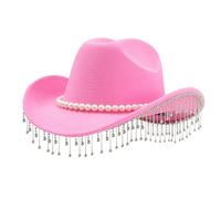 Sombrero de princesa para adultos, diseño de pescador con diamantes de imitación, decoración para mayor durabilidad y comodidad y sombrero de fiesta brillante