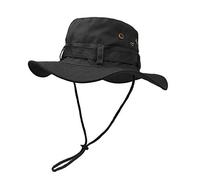 Sombrero de protección Solar de ala Ancha para Exteriores, Gorra de Sol de Jungla de Estilo Militar de Combate clásico de EE. UU. de Doble Capa para Pesca, Caza y Camping Negro