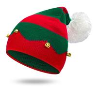Sombrero de punto de elfo de Navidad, gorro de punto para niños: 1 a 6 años de edad