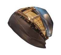Sombrero de punto de la Basílica de San Pedro para adultos, unisex, casual, diario, sombrero de punto de doble capa, para deportes al aire libre, viajes, 11 x 10.6 pulgadas, negro, talla única