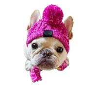 Sombrero de punto para perro de compañía - Gorro de invierno de fibra acrílica, cubierta de cabeza de cachorro suave y elástico, accesorio cálido y cómodo | Exterior interior patio de viaje senderismo