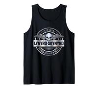Sombrero de Rock sureño de Lynyrd Skynyrd con Logotipo Plateado de los 70 Camiseta sin Mangas