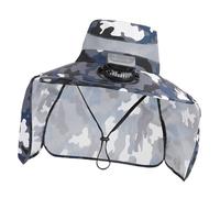 Sombrero de safari solar - Wide Brim Sun | Built-in Solar Powered Cooling Fan with Adjustable Speed, Breathable Mesh Vents, UPF 50+ Protection, Chin Strap Gardening, Hiking And Outdoor Work, azul, 3XS