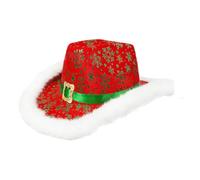 Sombrero De Santa | Traje Festivo Con Borde Para De Fin De Año | Sombrero De De Santa Claus Para Navidad - Para Noches De Año Nuevo Actuaciones En Escenario Accesorios B