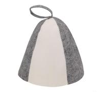 Sombrero de sauna de fieltro de lana para sauna de invierno que proporciona calidez y sobrecalentamiento de la frente, diseñado para un ajuste cómodo (blanco (gris y blanco)