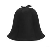 Sombrero de sauna de fieltro para mantener la comodidad del cuero cabelludo y apoyar la integridad del cabello en condiciones de sauna de alta temperatura (1 pieza negro)