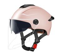 Sombrero de seguridad de la Motocicleta - Casco de Media Cara, Casco resistente a la Delgada | Twin Lightweight Visor e de Seguridad Shell aireado en la bicicleta de Carretera Adventure Travel de