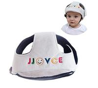 Sombrero de Seguridad para Bebé, Infantil Protector de Cabeza Casco de Seguridad del Bebé Niño Sombrero de Protección Adjustable Arnés Gorra de Protección, Gris