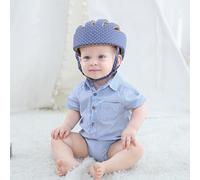 Sombrero de Seguridad para Niños Pequeños, Casco Liviano a Prueba de Golpes, Protección Infantil de Sombrero de Seguridad para Niños Pequeños Ajustables de Algodón, con Tiras de