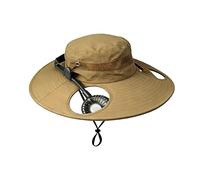 Sombrero de Senderismo | Gorras Ajustables con Ventiladores | Sombrero Tipo Cubo de ala Ancha con Ventilador,para Acampada al Aire Libre, Viajes, Vacaciones de Verano