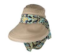 Sombrero De Sol Anti-ultravioleta De Ala Ancha Visera Casquillo Plegable para Mujer - Caqui